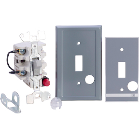 Schneider Electric Non-Reversing NEMA Manual Starter; 30A; 600VAC; 3-Pole; Toggle Operator; NEMA 1 Flush Mount; Gray Flush Plate